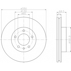 8DD 355 121-071 HELLA PAGID Тормозной диск