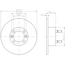 8DD 355 103-241 HELLA PAGID Тормозной диск