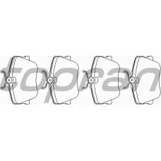 400 422 TOPRAN Комплект тормозных колодок, дисковый тормоз