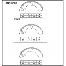 ABS0307 Allied Nippon Колодки барабанные