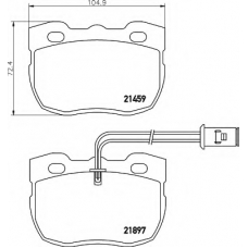 8DB 355 005-841 HELLA Комплект тормозных колодок, дисковый тормоз