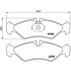 P 50 081 BREMBO Комплект тормозных колодок, дисковый тормоз