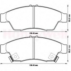 572545B BENDIX Комплект тормозных колодок, дисковый тормоз
