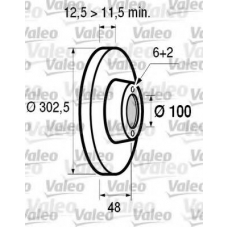 186507 VALEO Тормозной диск