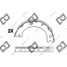 BS1379 DJ PARTS Комплект тормозных колодок