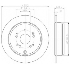 8DD 355 119-221 HELLA Тормозной диск