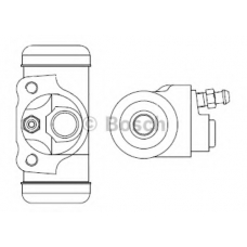 F 026 002 356 BOSCH Колесный тормозной цилиндр