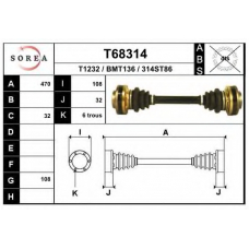 T68314 EAI Приводной вал