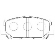 A1N110 AISIN Комплект тормозных колодок, дисковый тормоз