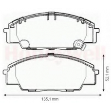 572432B BENDIX Комплект тормозных колодок, дисковый тормоз