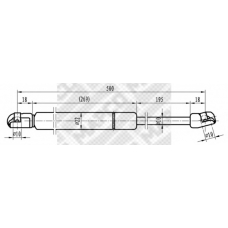 91804 MAPCO Газовая пружина, крышка багажник