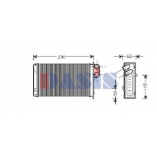 169150N AKS DASIS Теплообменник, отопление салона