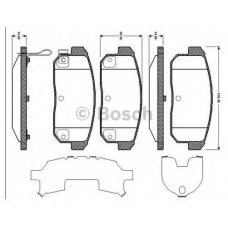 0 986 TB2 842 BOSCH Комплект тормозных колодок, дисковый тормоз