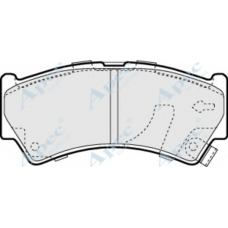 PAD1258 APEC Комплект тормозных колодок, дисковый тормоз
