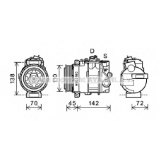 MSK614 AVA Компрессор, кондиционер