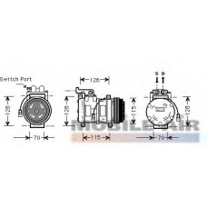 0200K027 VAN WEZEL Компрессор, кондиционер