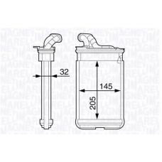 350218346000 MAGNETI MARELLI Теплообменник, отопление салона