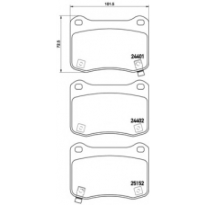 P 83 134 BREMBO Комплект тормозных колодок, дисковый тормоз