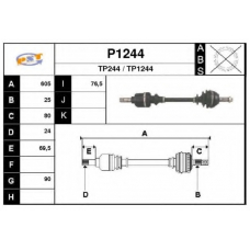 P1244 SNRA Приводной вал