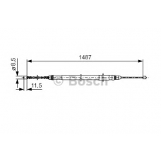 1 987 477 280 BOSCH Трос, стояночная тормозная система