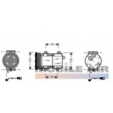 1800K284 VAN WEZEL Компрессор, кондиционер