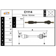 C1114 SNRA Приводной вал