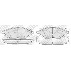 PN0570 NiBK Комплект тормозных колодок, дисковый тормоз