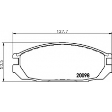 8DB 355 006-251 HELLA Комплект тормозных колодок, дисковый тормоз