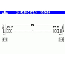 24.5228-0375.3 ATE Тормозной шланг