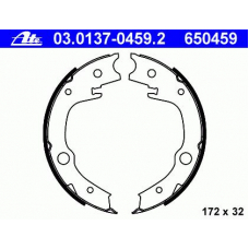 03.0137-0459.2 ATE Комплект тормозных колодок, стояночная тормозная с
