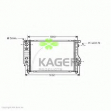 31-1436 KAGER Радиатор, охлаждение двигателя