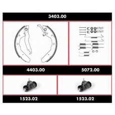 3403.00 WOKING Комплект тормозов, барабанный тормозной механизм