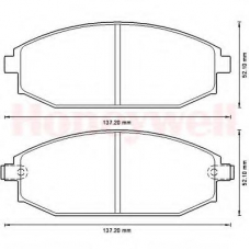 572534B BENDIX Комплект тормозных колодок, дисковый тормоз