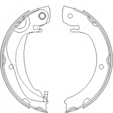 4680.00 REMSA Комплект тормозных колодок, стояночная тормозная с
