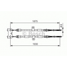 1 987 477 520 BOSCH Трос, стояночная тормозная система