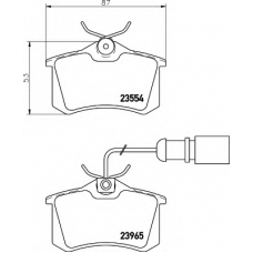 8DB 355 018-601 HELLA Комплект тормозных колодок, дисковый тормоз