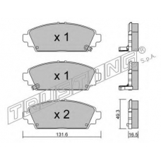 479.0 TRUSTING Комплект тормозных колодок, дисковый тормоз