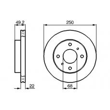 0 986 478 361 BOSCH Тормозной диск