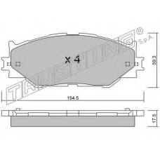 776.0 TRUSTING Комплект тормозных колодок, дисковый тормоз