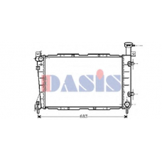 520630N AKS DASIS Радиатор, охлаждение двигателя