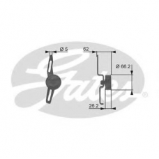 T36066 GATES Натяжной ролик, поликлиновой  ремень