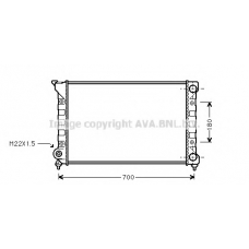 VWA2072 AVA Радиатор, охлаждение двигателя