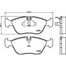 8DB 355 007-721 HELLA PAGID Комплект тормозных колодок, дисковый тормоз