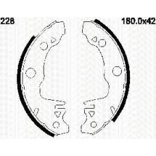 8100 10228 TRISCAN Комплект тормозных колодок