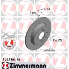 540.5304.20 ZIMMERMANN Тормозной диск