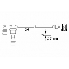 0 986 357 151 BOSCH Комплект проводов зажигания