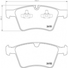 P 50 115 BREMBO Комплект тормозных колодок, дисковый тормоз