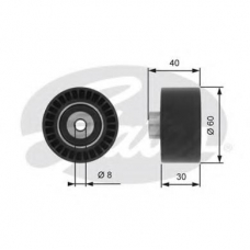 T42188 GATES Паразитный / ведущий ролик, зубчатый ремень