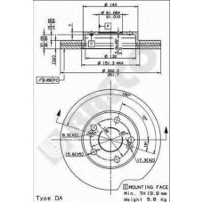 BS 8423 BRECO Тормозной диск