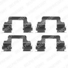 LX0383 DELPHI Комплектующие, колодки дискового тормоза